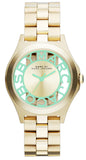 Buy Shop Marc Jacobs Henry Gold Dial Gold Steel Strap Watch for Women - MBM3295 USA Online