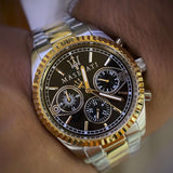 Buy Shop Maserati Competizione Chronograph Black Dial Two Tone Steel Strap Watch For Men - R8853100016 USA Online