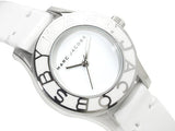 Marc Jacobs Blade White Dial White Leather Strap Watch for Women - MBM1097