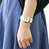 Buy Shop Marc Jacobs Amy White Dial White Leather Strap Watch for Women - MBM1180 USA Online