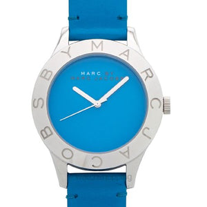 Buy Shop Marc Jacobs Blade Blue Dial Blue Leather Strap Watch for Women - MBM1202 USA Online