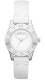 Buy Shop Marc Jacobs Mini Blade White Dial White Leather Strap Watch for Women - MBM1206 USA Online
