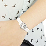 Buy Shop Marc Jacobs Henry Dinky White Dial White Leather Strap Watch for Women - MBM1234 USA Online