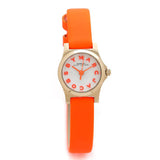 Buy Shop Marc Jacobs Henry Dinky White Dial Orange Leather Strap Watch for Women - MBM1236 USA Online