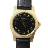 Buy Shop Marc Jacobs Henry Dinky Black Dial Black Leather Strap Watch for Women - MBM1240 USA Online