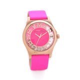 Buy Shop Marc Jacobs Henry Skeleton Pink Dial Pink Leather Strap Watch for Women - MBM1243 USA Online