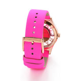 Buy Shop Marc Jacobs Henry Skeleton Pink Dial Pink Leather Strap Watch for Women - MBM1243 USA Online