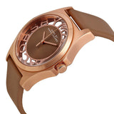 Buy Shop Marc Jacobs Henry Dinky Skeleton Beige Dial Beige Leather Strap Watch for Women - MBM1245 USA Online