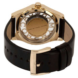 Buy Shop Marc Jacobs Henry Skeleton Black Dial Black Leather Strap Watch for Women - MBM1246 USA Online