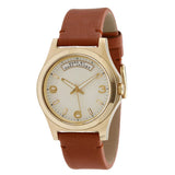 Buy Shop Marc Jacobs Baby Dave White Dial Brown Leather Strap Watch for Women - MBM1261 USA Online