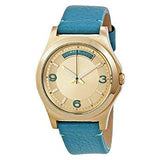 Buy Shop Marc Jacobs Baby Dave Gold Dial Blue Leather Strap Watch for Women - MBM1263 USA Online