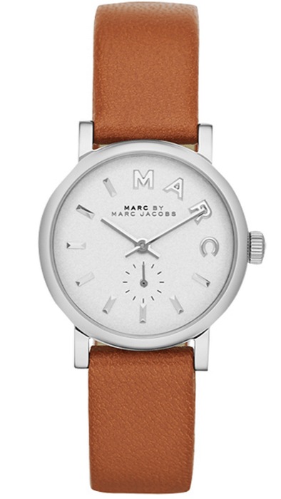 Buy Shop Marc Jacobs Baker White Dial Brown Leather Strap Watch for Women - MBM1270 USA Online