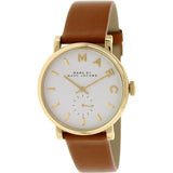 Buy Shop Marc Jacobs Baker White Dial Brown Leather Strap Watch for Womern - MBM1316 USA Online