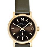 Buy Shop Marc Jacobs Baker Olive Dial Olive Leather Strap Watch for Women - MBM1330 USA Online