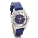 Buy Shop Marc Jacobs Henry Skeleton Blue Dial Blue Leather Strap Watch for Women - MBM1337 USA Online