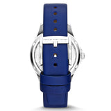 Buy Shop Marc Jacobs Henry Skeleton Blue Dial Blue Leather Strap Watch for Women - MBM1337 USA Online