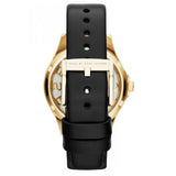 Buy Shop Marc Jacobs Henry Skeleton Black Dial Black Leather Strap Watch for Women - MBM1340 USA Online