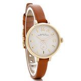 Buy Shop Marc Jacobs Sally White Dial Brown Leather Strap Watch for Women - MBM1351 USA Online