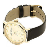 Buy Shop Marc Jacobs Baker Gold Dial Black Leather Strap Watch for Women - MBM1399 USA Online
