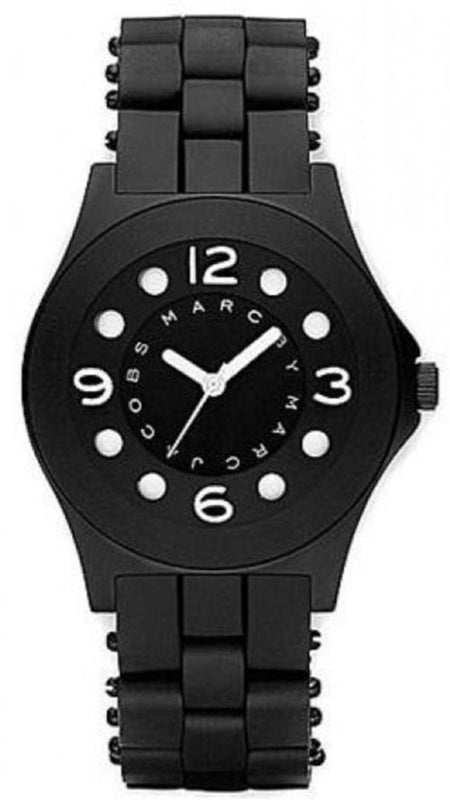 Buy Shop Marc Jacobs Pelly Black Dial Black Silicone Strap Watch for Women - MBM2507 USA Online
