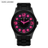 Buy Shop Marc Jacobs Pelly Black Dial Black Silicone Strap Watch for Women - MBM2529 USA Online