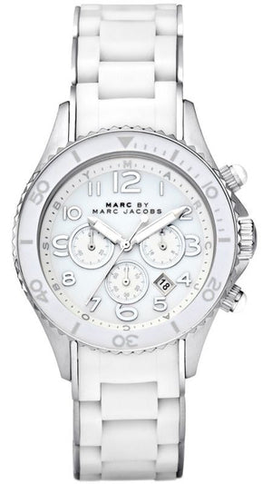 Buy Shop Marc Jacobs Rock White Dial White Silicone Strap Watch for Women - MBM2545 USA Online