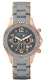 Buy Shop Marc Jacobs Rock Chronograph Grey Dial Grey Silicone Strap Watch for Women - MBM2550 USA Online