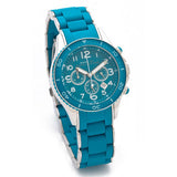 Buy Shop Marc Jacobs Rock Chronograph Blue Dial Blue Silicone Strap Watch for Women - MBM2575 USA Online