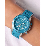 Buy Shop Marc Jacobs Rock Chronograph Blue Dial Blue Silicone Strap Watch for Women - MBM2575 USA Online