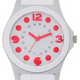 Buy Shop Marc Jacobs Pelly White Dial White Silicone Strap Watch for Women - MBM2588 USA Online