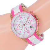 Buy Shop Marc Jacobs Rock Chronograph White Dial Two Tone Silicone Strap Watch for Women - MBM2593 USA Online
