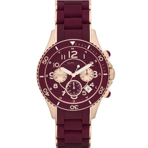 Buy Shop Marc Jacobs Rock Chronograph Red Dial Red Silicone Strap Watch for Women - MBM2596 USA Online