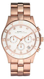Buy Shop Marc Jacobs Blade Chronograph White Dial Rose Gold Steel Strap Watch for Women - MBM3082 USA Online