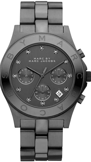 Buy Shop Marc Jacobs Blade Chronograph Black Dial Black Steel Strap Watch for Women - MBM3103 USA Online