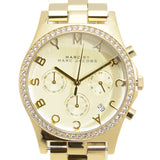 Buy Shop Marc Jacobs Henry Chronograph Gold Dial Gold Steel Strap Watch for Women - MBM3105 USA Online