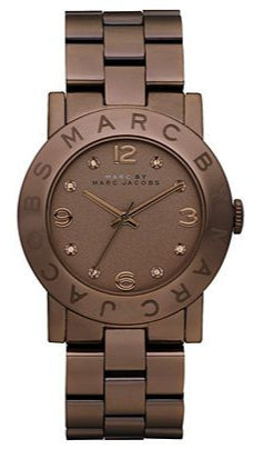 Buy Shop Marc Jacobs Amy Brown Dial Brown Steel Strap Watch for Women - MBM3119 USA Online