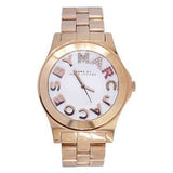 Buy Shop Marc Jacobs Rivera White Dial Rose Gold Steel Strap Watch for Women - MBM3138 USA Online