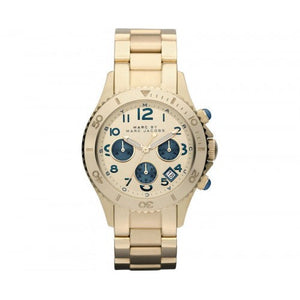 Buy Shop Marc Jacobs Rock Metal Chronograph Gold Dial Gold Steel Strap Watch for Men - MBM3158 USA Online
