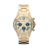 Buy Shop Marc Jacobs Rock Metal Chronograph Gold Dial Gold Steel Strap Watch for Men - MBM3158 USA Online