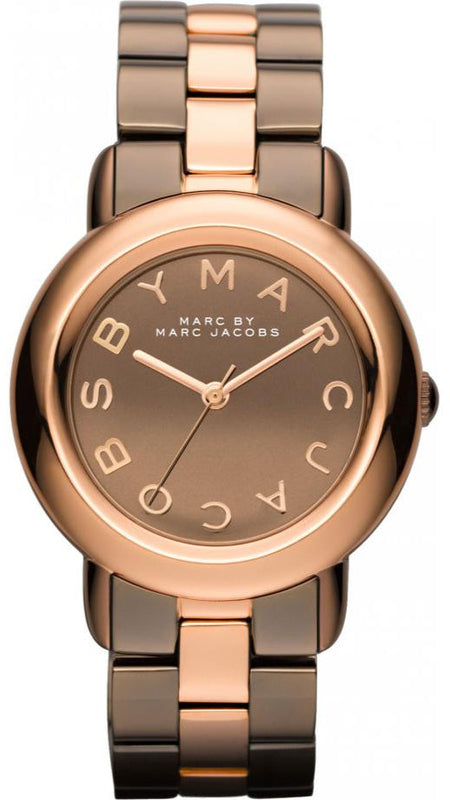 Buy Shop Marc Jacobs Marci Brown Dial Two Tone Steel Strap Watch for Women - MBM3171 USA Online