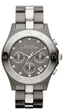 Marc Jacobs Blade Chronograph Black Dial Two Tone Steel Strap Watch for Women - MBM3179