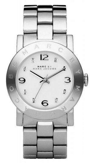Buy Shop Marc Jacobs Amy Silver Dial Silver Steel Strap Watch for Women - MBM3181 USA Online