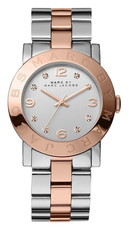 Buy Shop Marc Jacobs Amy Silver Dial Two Tone Steel Strap Watch for Women - MBM3194 USA Online