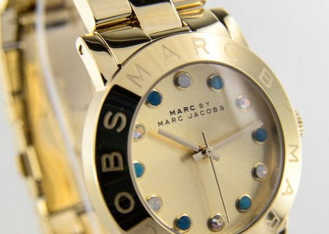 Buy Shop Marc Jacobs Amy Dexter Gold Dial Gold Steel Strap Watch for Women - MBM3215 USA Online