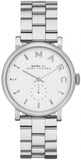 Marc Jacobs Baker White Dial Silver Steel Strap Watch for Women - MBM3242