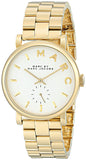 Buy Shop Marc Jacobs Baker White Dial Gold Steel Strap Watch for Women - MBM3243 USA Online