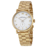 Buy Shop Marc Jacobs Baker White Dial Gold Steel Strap Watch for Women - MBM3243 USA Online