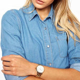 Buy Shop Marc Jacobs Baker White Dial Gold Steel Strap Watch for Women - MBM3243 USA Online