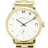 Buy Shop Marc Jacobs Baker White Dial Gold Steel Strap Watch for Women - MBM3243 USA Online