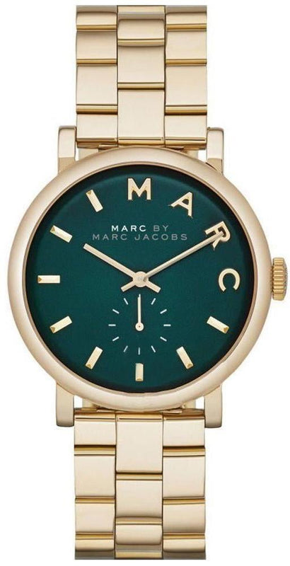 Buy Shop Marc Jacobs Baker Green Dial Gold Steel Strap Watch for Women - MBM3245 USA Online